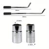 3PCS Chave de Soquete para Pneus Tipo L Haste Telescópica Estendida Reparo