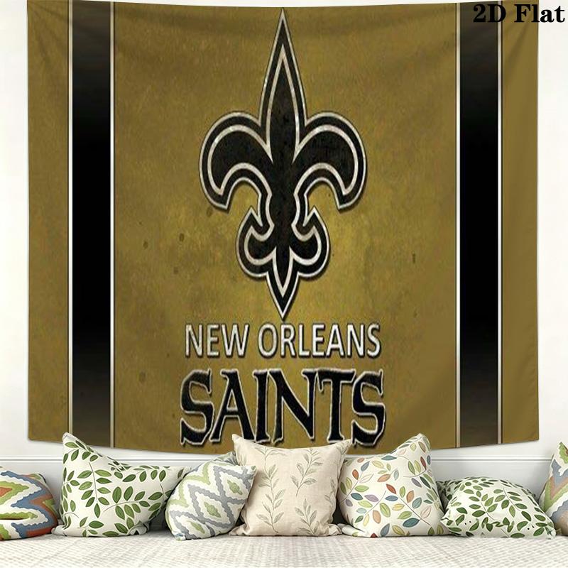 New Orleans Saints Wall Tapestry Aesthetic Wall Hanging Printed Fabric Blanket Decorative Tapestries for Bedroom Living Room Home Decor