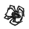 Hip Hop Punk Spider Insect Animal Rings For Women Men Creative Black Spider Inlaid Crystal Ring Gothic Jewelry Halloween Gift