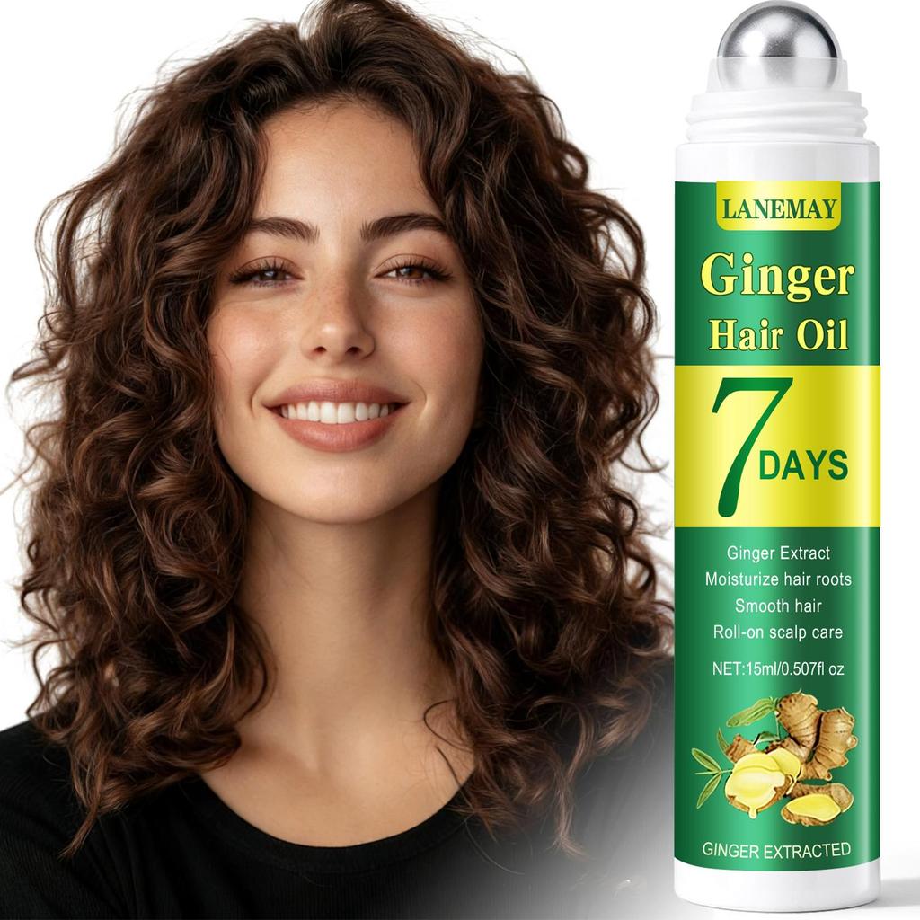 Ginger Hair Oil-Promote Hair Growth-Moisturize And Pretect Scalp, Preventing Itching-Suitable For All Hair Types, 15ml
