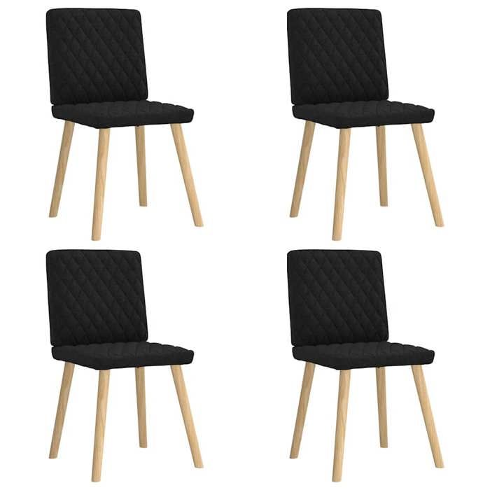VidaXL Dining Chairs Set of 4 Black Fabric 3315223