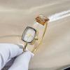 Women Open Bracelet Watch Crystal Square Quartz Wristwatch