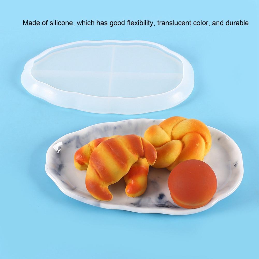 Silicone Irregular Oval Tray Mold Soft Transparent Tray Mold New Jewelry Holder Mold Storage Tray