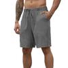 Summer Hot Sale Men's Shorts Cotton Linen Breathable Lightweight Drawstring Elastic Waist Casual Beach Style Hawaii Short Pants