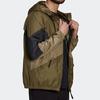 Adidas Logo Graphic Colorblock Windbreaker Jacket Men Outerwear Olive GT6577