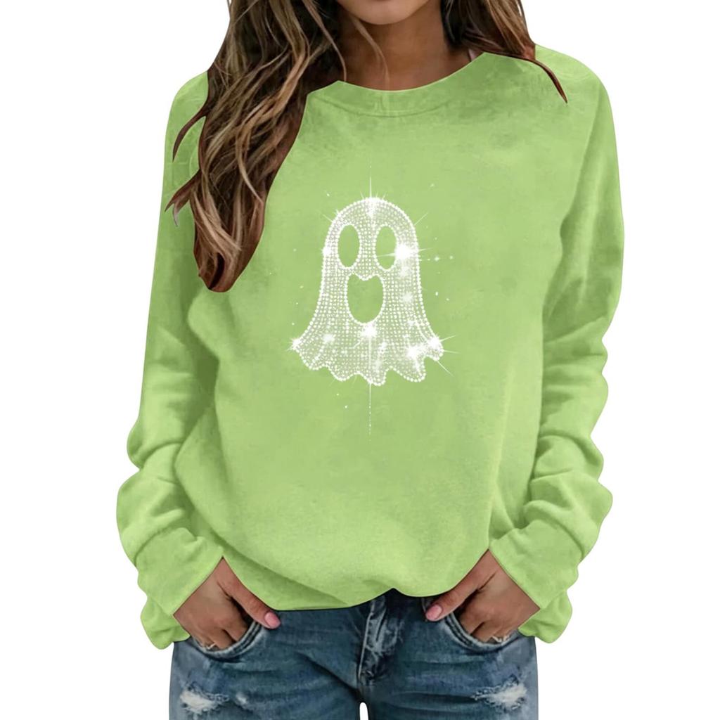 Women's Fashionable and Casual Halloween Print Pullover Hoodie