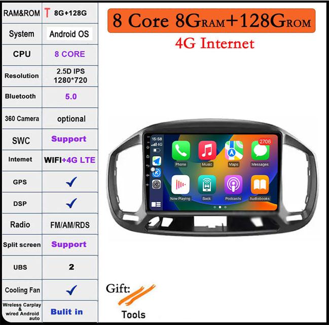 Car Android Radio Stereo For FIAT UNO 2014 - 2020 DSP Car Carplay Multimedia Player Navigation GPS WIFI Autoradio Audio