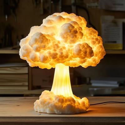 Innovatives Pilzwolken-Design Pilzwolken-Lampe Kompakt Gefertigte Tischleuchte Dekorative Ästhetische Tischlampe Wohnzimmer