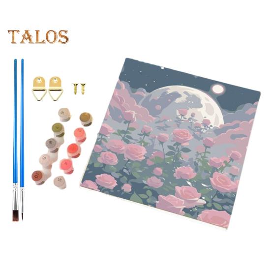 

Набір для малювання за номерами для дорослих, дітей, квіти без рами, акрилові фарби на полотні, набір цифрових олійних картин своїми руками для домашнього декору стін F