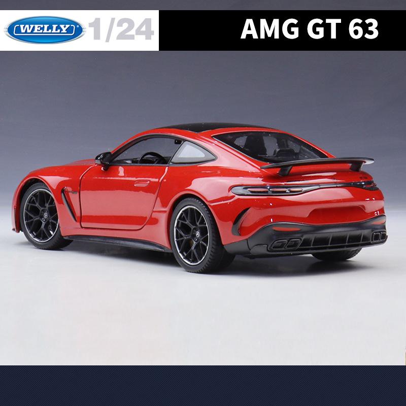 WELLY 1:24 Mercedes-Benz AMG GT 63 Coupe Alloy Sports Car Model Diecast Metal Toy Racing Car Vehicles Model Simulation Kids Gift