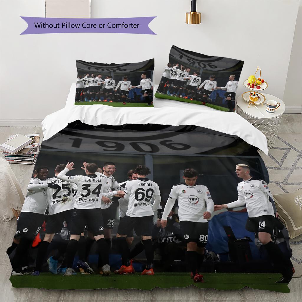 Spezia Calcio Pattern Bedding Home Decoration Birthday Gift (1 * duvet cover + 2 * pillowcase, without core)