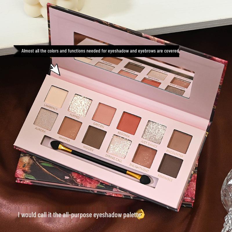 KAPEL 12-Color Matte Earth Tone Eyeshadow Palette – Low Saturation Oil Painting Style