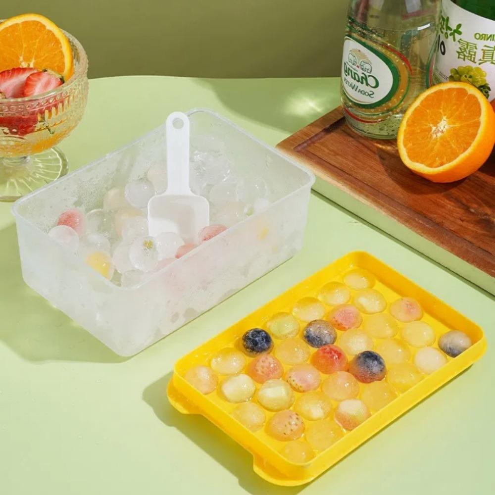 Storage Box Ice Cube Tray Round Whiskey Sphere Mold Creative Ice Grid Mold  Home Kitchen Tools