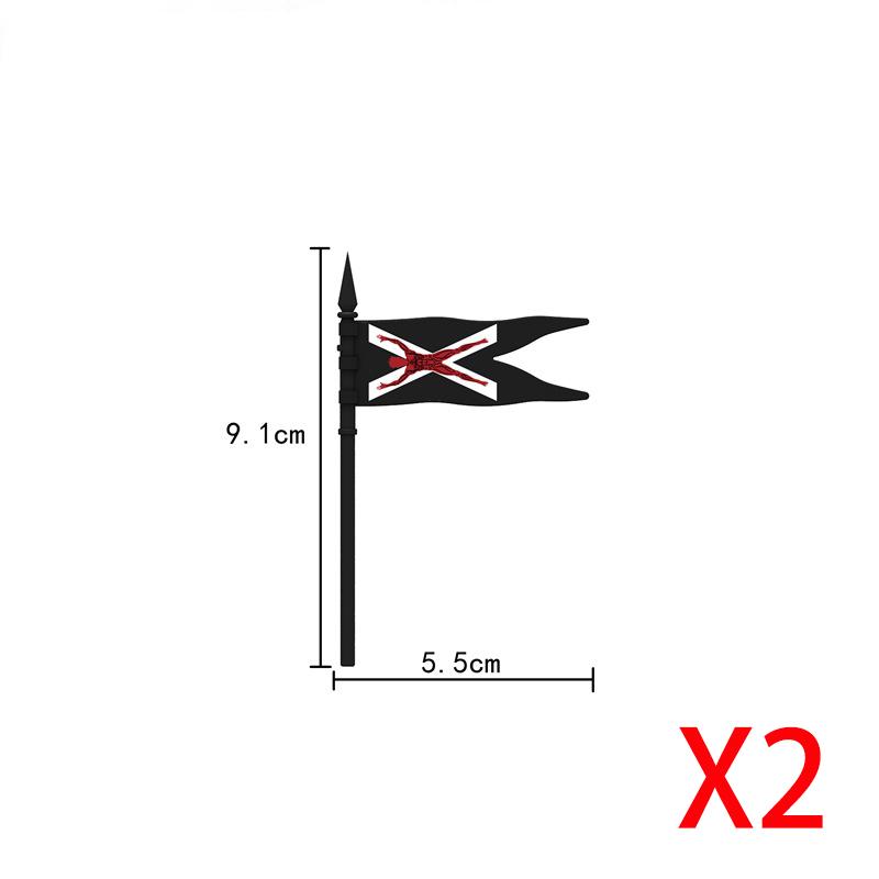 MOC Medieval Building Blocks Soldier Figures Weapons Accessories Armor Shield Flag Transport Ox Horse Mini Brick Toy Gift X010