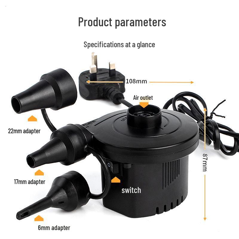 Electric Pump for Inflatables: Air Mattress, Swimming Rings, Toys & Compression Bags