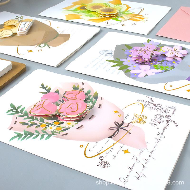 

Chenyang 3D Floral Bouquet Greeting Card