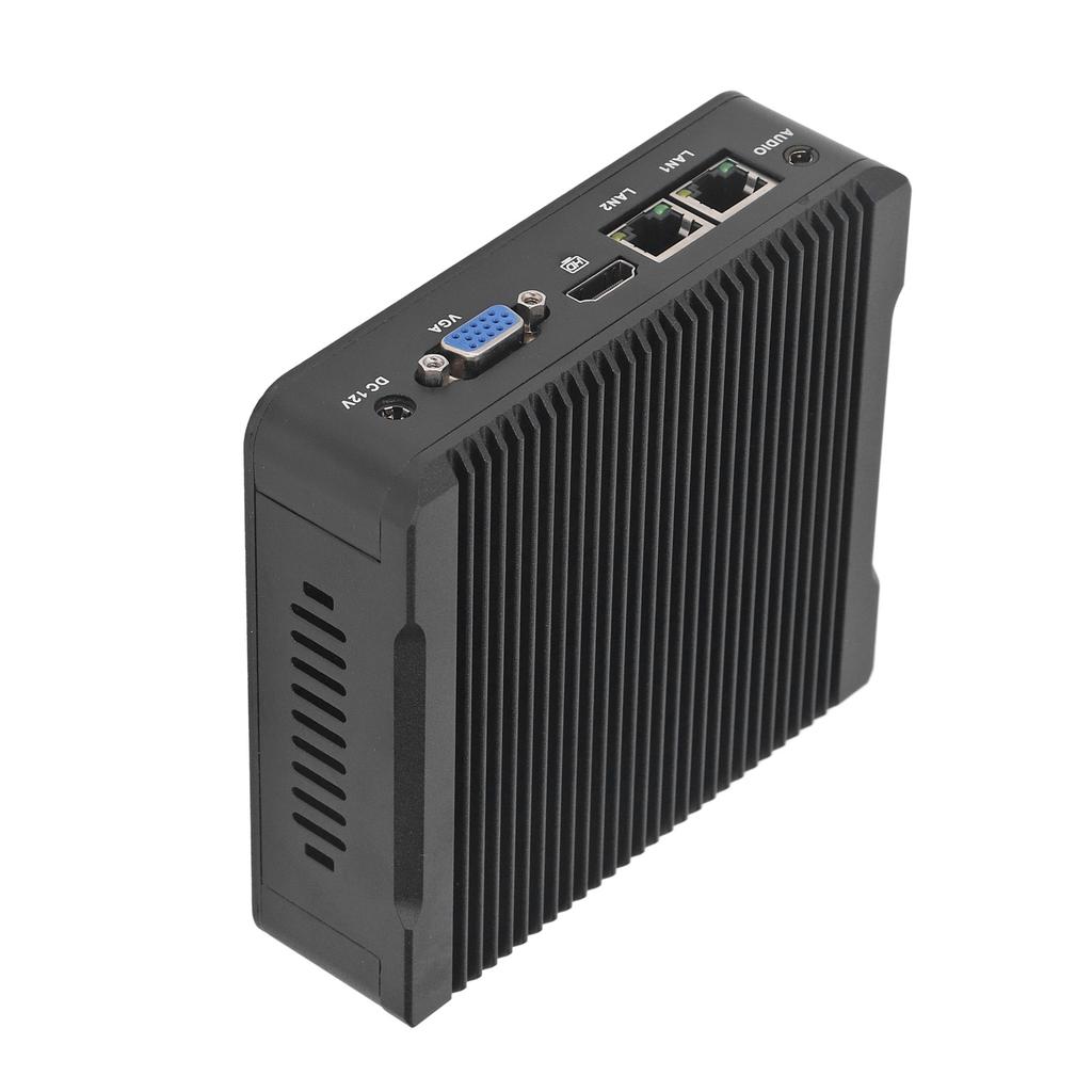 Mini Bilgisayar Gömülü Fansız Düşük Tüketimli J1900 Hızlı Isı Dağılımı Endüstriyel PC Otomasyon için DC12V AB Fişli