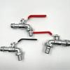 1/2inch 3/4 Inch Zinc Alloy Lever Water Tap Faucet Ball Type Valve Red Handle Hose Plug For Washing Machine Garden Watering