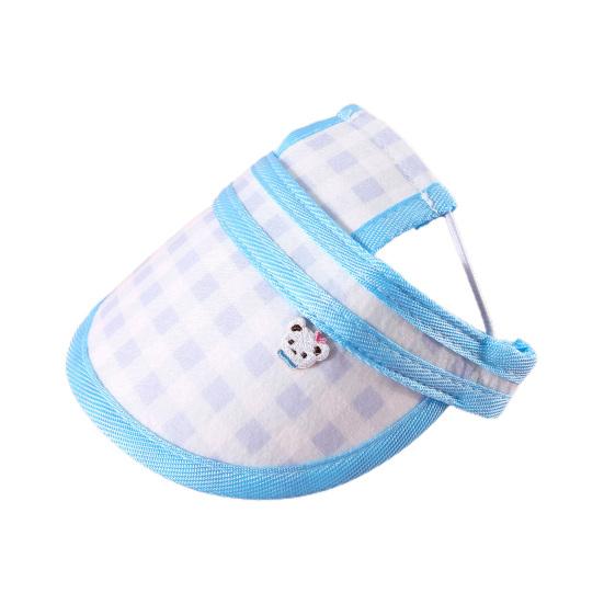 

Летняя шляпа для собак с мягкой пряжкой и регулировкой в ​​клетку с принтом без ограничений. Пустой верх. Солнцезащитный козырек. Моющийся ветрозащитный ремешок. Бейсбольная шляпа для домашних животных. Головной убор для домашних животных. синий