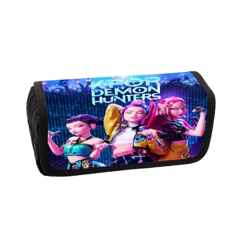 Pencil Case Pencil Case For Primary And Secondary School Students Water-Resistant Printed Cartoon Large Capacity Lid Pencil Case