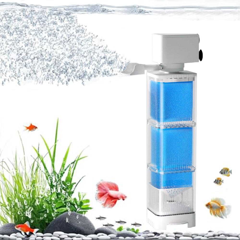 6in1 220v Aquarium Filter Pump Fish Tank Submersible Silent Air Oxygen Aerator Internal Water Pump Aquarium Air Pump Wave Maker