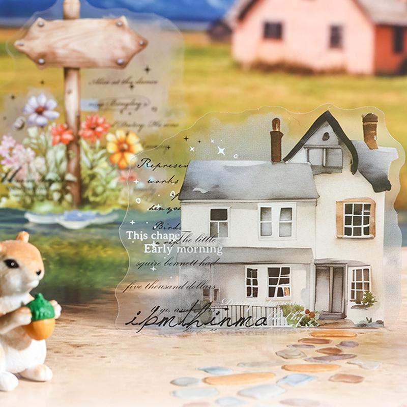 Mr Paper, 10sheets/bag Field Chapter series watercolour stained landscape collage stickers stickers kawaii stationery supplies