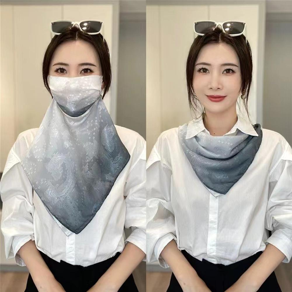 Oddychający szalik na szyję na zewnątrz trójkątna maska na twarz cienka wersja pyłoszczelna popularny styl styl kasku motocyklowego zasłona na twarz