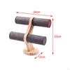 Luxurious Velvet Bracelet Display Stand with Wood Base - Elegant Jewelry Organizer for Dresser or