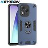KEYSION Shockproof Armor Case for HONOR 400 Lite 5G Soft Silicone+PC Metal Ring Stand Phone Back Cover for Huawei Honor 400 Lite