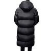 Men's Korean Style Hooded Down Cotton Jacket - Mid-Length, Thickened, Winter Outerwear.