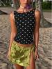 Ärmelloses, figurbetontes Top mit Polka-Dot-Muster für Damen – Sommermode 2026