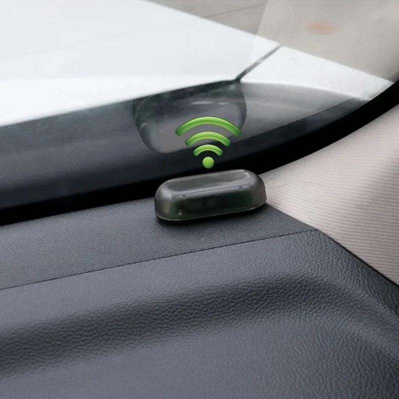 

Светодиодный мигающий индикатор автомобильной сигнализации, имитирующий сигнализацию, предупреждающий, противоугонный, на солнечной батарее, с USB-портом красный