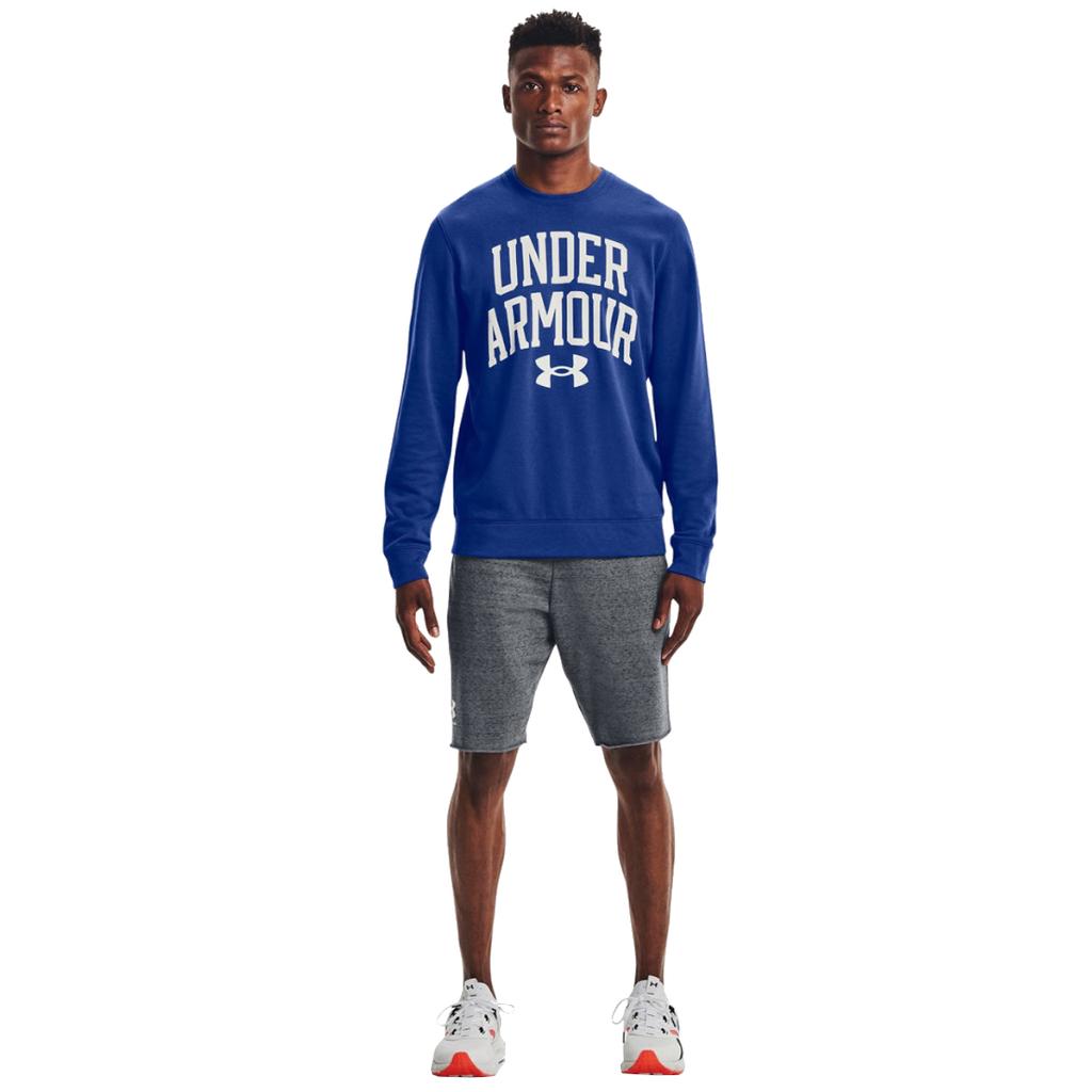 Under Armour Rival Terry Crew, Mens blue Sweatshirt