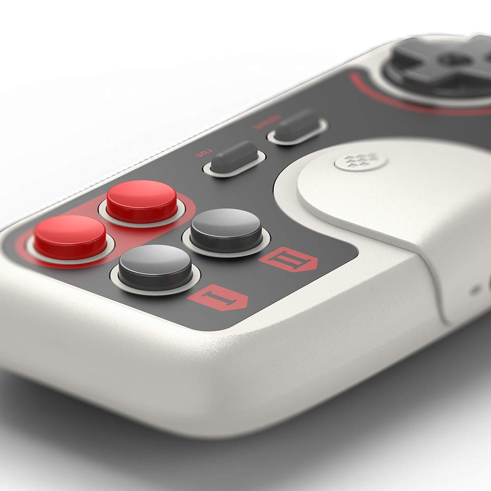 8Bitdo Wireless Gamepad for PC Engine Mini, CoreGrafx Mini, TubroGrafx-16 Mini, and Switch (Light Gray)