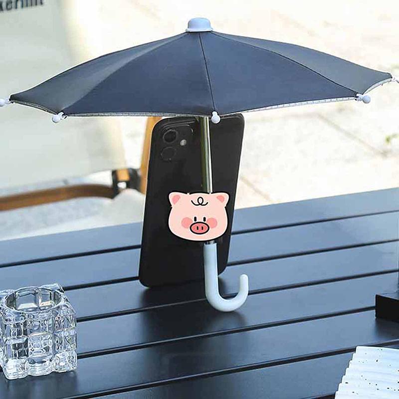 Universal Portable Mini Phone Umbrella Stand Outdoor Riding Waterproof Sunshade Mobile Phones Umbrella Bracket Holder