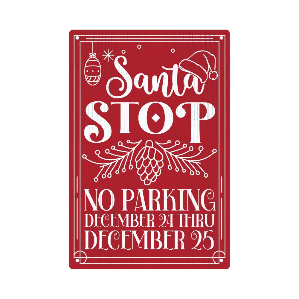 Putuo Decor pc Vintage Metal Tin Sign Hot Cocoa Welcome to the North Pole Santa Stop for Xmas Party Christmas Gift