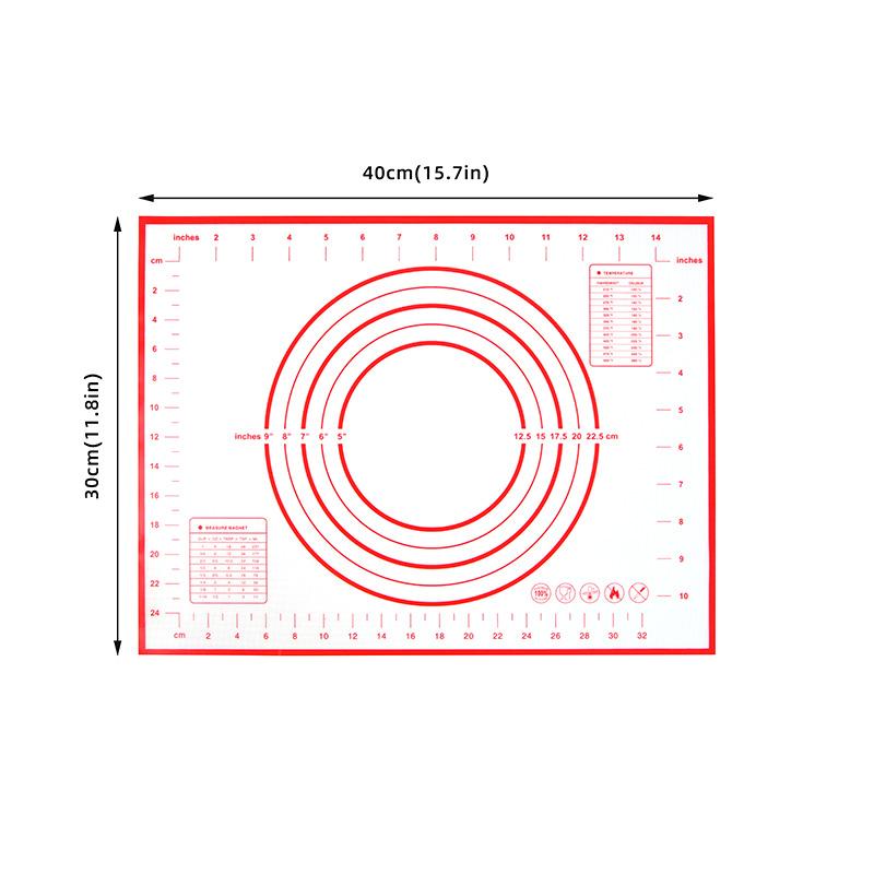 Kneading dough pad thickened with scale silicone pad not easy to stick baking flour pad pastry kitchen cooking table mat
