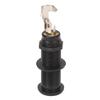 Guitar End Pin Jack Socket Threaded Metal 6.35mm for Bass Electric Guitar Output GT208 Black