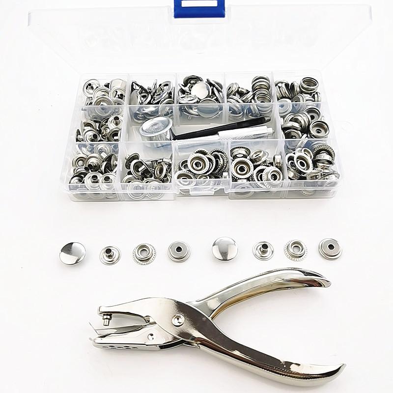 270/150Pieces Stainless Steel Marine Grade Canvas and Upholstery Boat Cover Snap Button Fastener Kit with Setting Tool