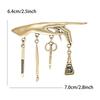 Metal Brooch Hand Nail Polishing Tools And Tassels Ornament Unisex Punk Accessory for Denims Jackets And Bags