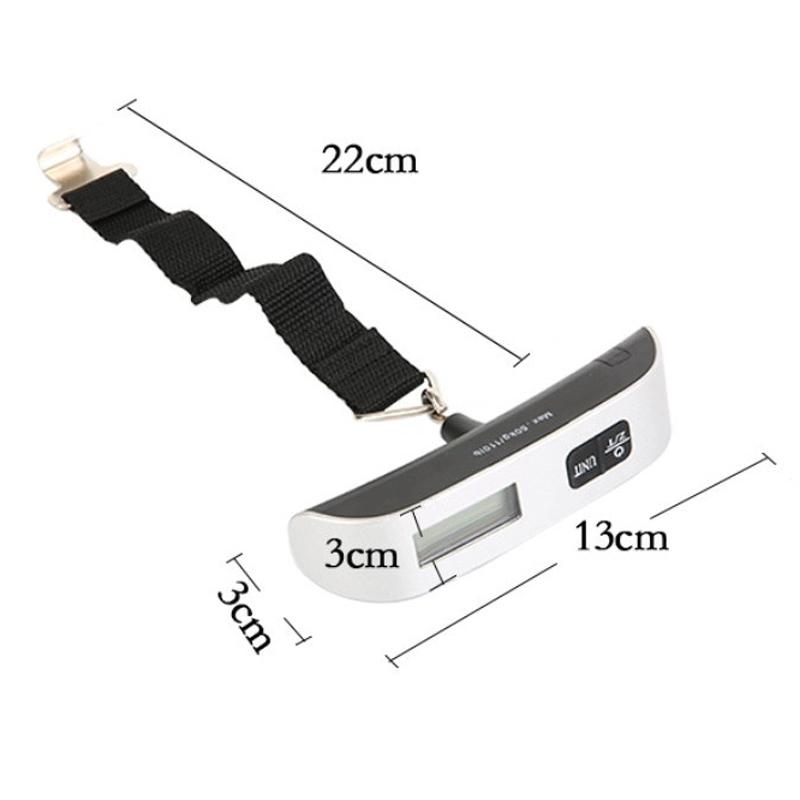50 kg/110 lb Tragbare elektronische Handgepäckwaage LCD-Digitalanzeige Waage Koffer Reise Wiegt Gepäckgewichtswerkzeug