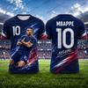 2027 Nouveau Spécial Mbappe #10 Impression Maillot de Football Pour Hommes T-shirt Été Respirant Séchage Rapide Sports T-shirts Décontracté Enfants/Adultes Hauts