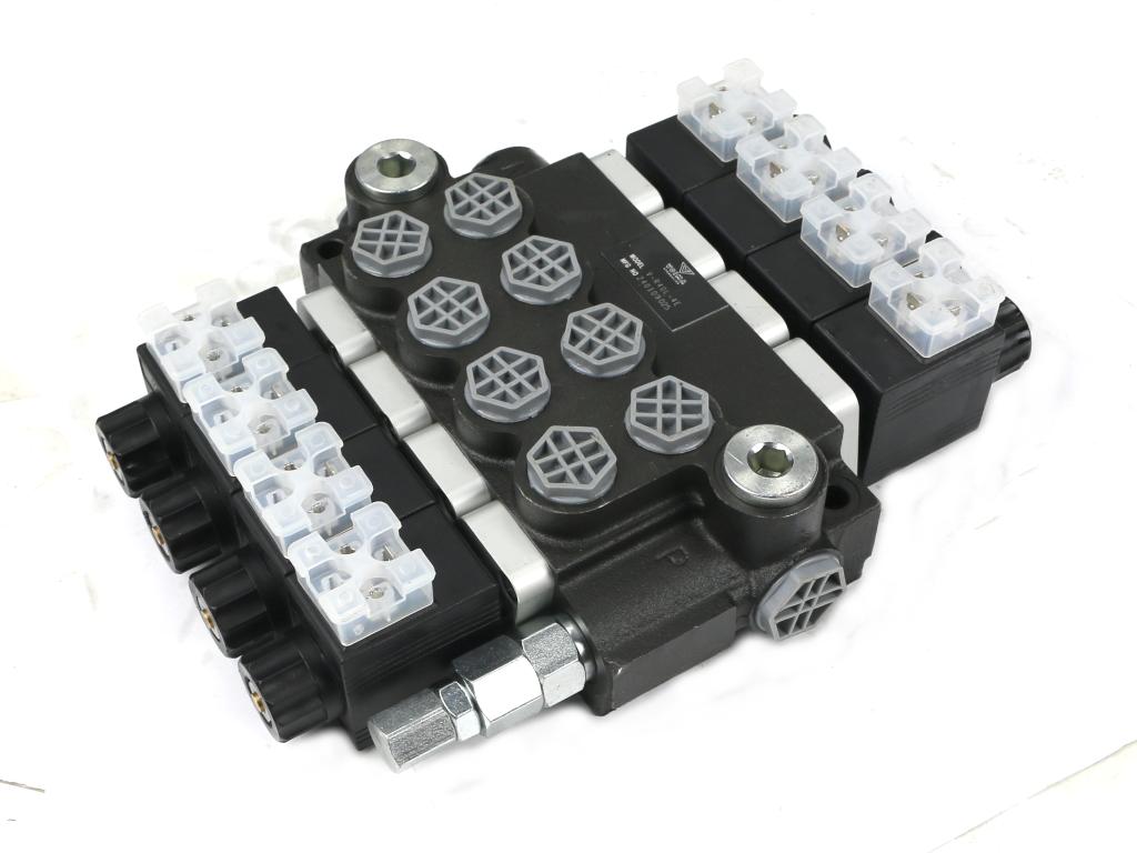 Rozdzielacz Hydrauliczny 4-Sekcyjny Sterowany Elektrycznie 12V 40L Voima