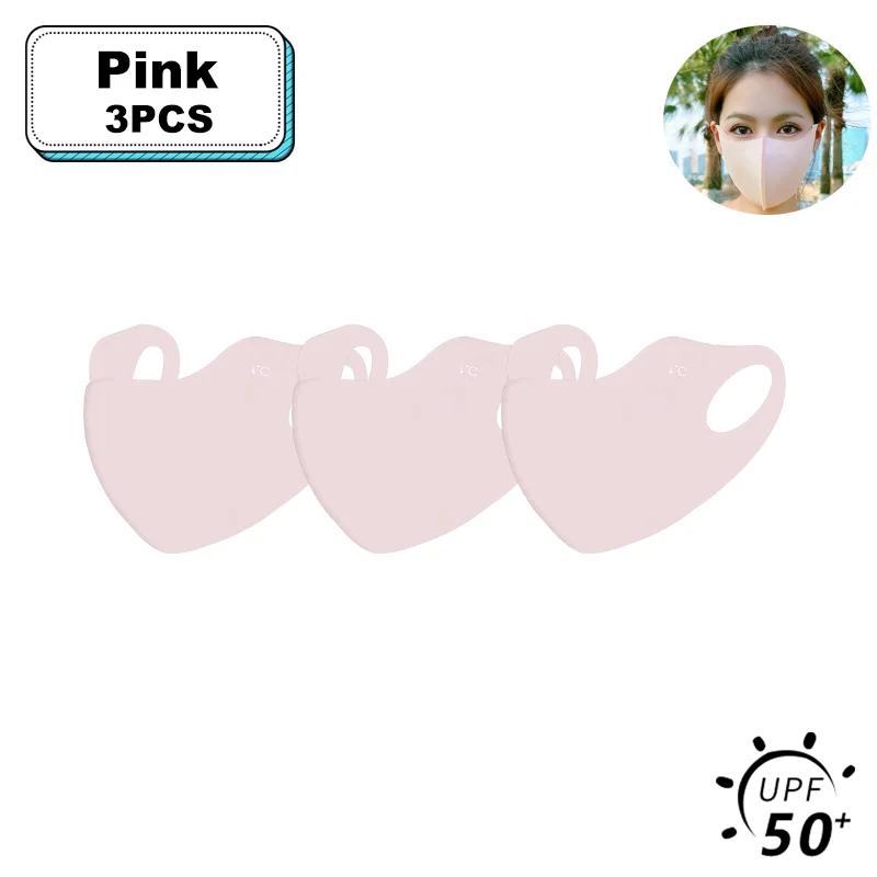 1-20 Pcs Summer UV Protection Mask 3D Ice Silk Breathable Traceless  Sunscreen Riding Mask Fashionable Hyaluronic Acid