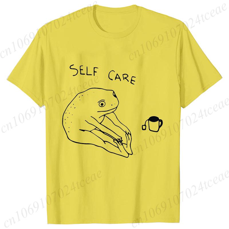 Funny Frog Self Care T-Shirt Retro T-Shirt Birthday Gift for Her Fashion Clothing Cottagecore Frog T-Shirt Positive Vibe Tees