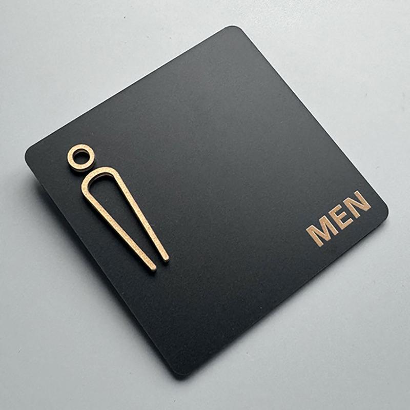 1pc New Acrylic Washroom Signage Men's And Women's Bathroom Public Toilet Door Signage Hotel Toilet Reminder Signs
