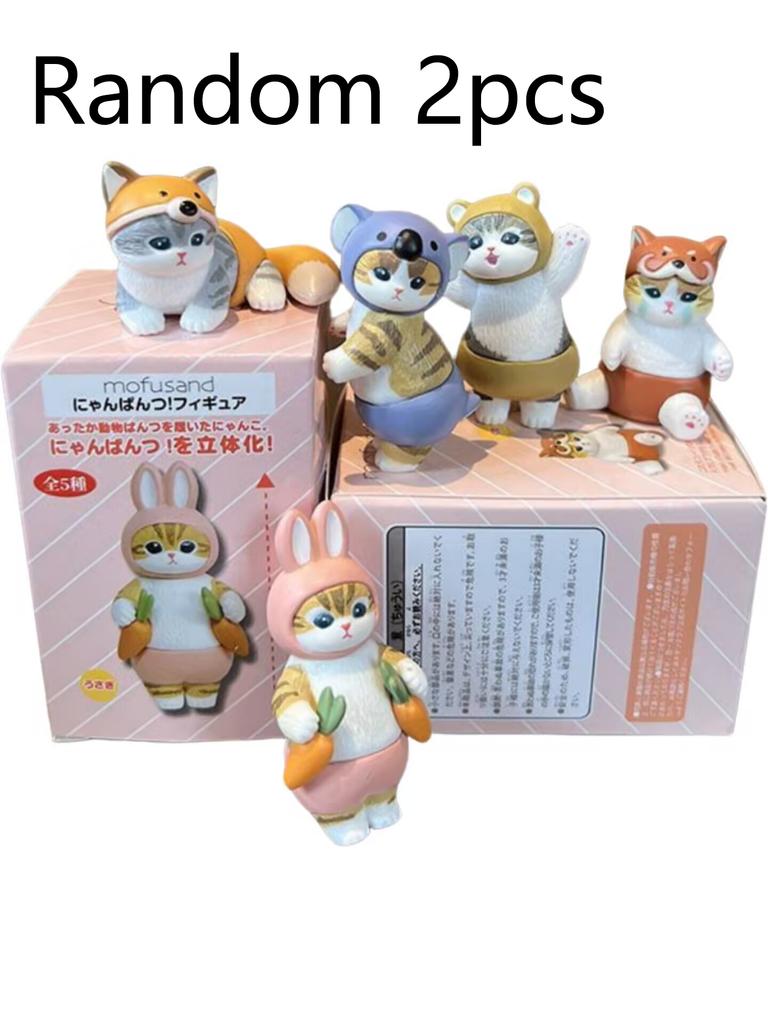 Cute Mofusand Cat Blind Box Cos Animal Panda Rabbit Action Figure Toy Decorative Ornament Christmas Gift