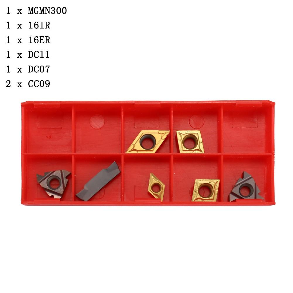 7pcs Carbide Inserts for 16mm Shank Lathe Boring Bar Turning Tool Holder CS