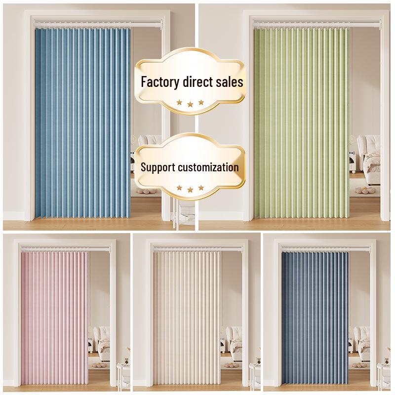 Air Conditioner Windproof Blackout Curtains: No-Drill, Thickened Design for Bedrooms, Kitchens, Folding Doors & Partitions