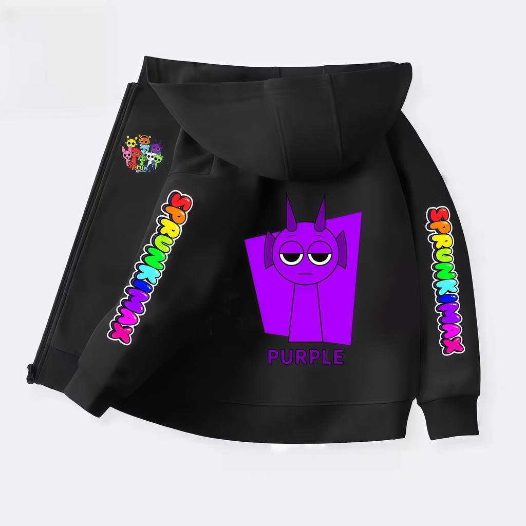 Bluzy z kapturem Sprunki dla dzieci Incredibox Figurki anime Bluza dla dziewczynki Dziecięcy wiosenno-jesienny sweter Prezent Ubrania dla chłopców 4-14L